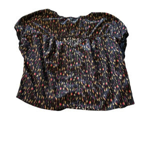 Chloe K women's size medium black cropped sleeveless blouse